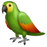 How Parrot emoji looks on Whatsapp.