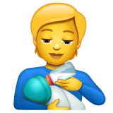 Hur Person ammar spädbarn emoji ser ut på Whatsapp.