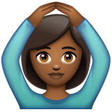 How Person Gesturing OK: Medium-Dark Skin Tone emoji looks on Whatsapp.