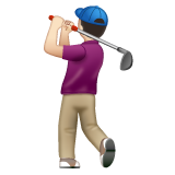 Hoe Golfer: lichte huidskleur emoji eruit ziet op Whatsapp.