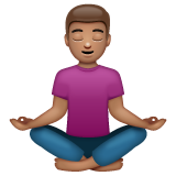 How Person in Lotus Position: Medium Skin Tone emoji looks on Whatsapp.