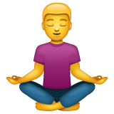 How Person in Lotus Position emoji looks on Whatsapp.