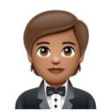 How Person in Tuxedo: Medium Skin Tone emoji looks on Whatsapp.