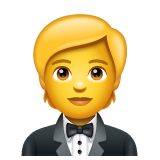 How Person in Tuxedo emoji looks on Whatsapp.