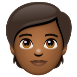 Bagaimana Person: Medium-Dark Skin Tone emoji terlihat di Whatsapp.