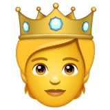 Como o emoji do Pessoa com coroa é exibido no Whatsapp.