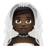 How Person with Veil: Dark Skin Tone emoji looks on Whatsapp.