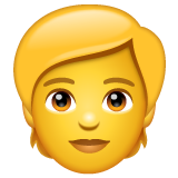 Hvordan Voksen emoji ser ut på Whatsapp.