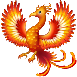 Bagaimana Phoenix emoji terlihat di Whatsapp.