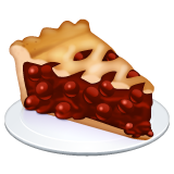 Bagaimana Pie emoji terlihat di Whatsapp.