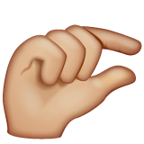 Bagaimana Pinching Hand: Medium-Light Skin Tone emoji terlihat di Whatsapp.