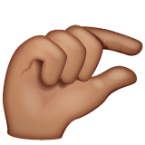 Bagaimana Pinching Hand: Medium Skin Tone emoji terlihat di Whatsapp.