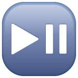 How Play or Pause Button emoji looks on Whatsapp.
