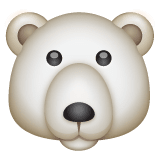 How Polar Bear emoji looks on Whatsapp.