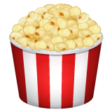 Bagaimana Popcorn emoji terlihat di Whatsapp.