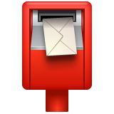 Bagaimana Postbox emoji terlihat di Whatsapp.