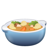 Bagaimana Pot of Food emoji terlihat di Whatsapp.