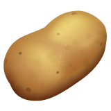 Bagaimana Potato emoji terlihat di Whatsapp.