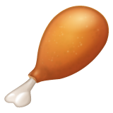 How Poultry Leg emoji looks on Whatsapp.