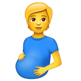 Hvordan Gravid person emoji ser ud på Whatsapp.