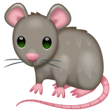 How Rat emoji looks on Whatsapp.