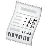 How Receipt emoji looks on Whatsapp.