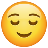 How Relieved Face emoji looks on Whatsapp.