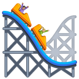 How Roller Coaster emoji looks on Whatsapp.