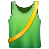 Bagaimana Running Shirt emoji terlihat di Whatsapp.