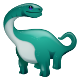 Hvordan Sauropod emoji ser ut på Whatsapp.