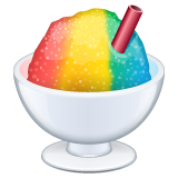 Bagaimana Shaved Ice emoji terlihat di Whatsapp.