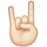 Hvordan Rock’n’roll: hudtype 1–2 emoji ser ut på Whatsapp.