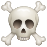 How Skull and Crossbones emoji looks on Whatsapp.