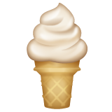 Bagaimana Soft Ice Cream emoji terlihat di Whatsapp.