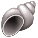 Bagaimana Spiral Shell emoji terlihat di Whatsapp.