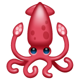 How Squid emoji looks on Whatsapp.