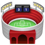 Bagaimana Stadium emoji terlihat di Whatsapp.