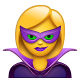 How Supervillain emoji looks on Whatsapp.