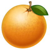 Bagaimana Tangerine emoji terlihat di Whatsapp.