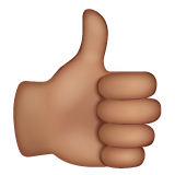 How Thumbs Up: Medium Skin Tone emoji looks on Whatsapp.