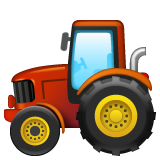 How Tractor emoji looks on Whatsapp.