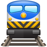 How Train emoji looks on Whatsapp.