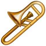 A quoi ressemblent les emoji Trombone à coulisse sur Whatsapp.