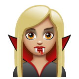 Como o emoji do Vampiro: pele morena clara é exibido no Whatsapp.