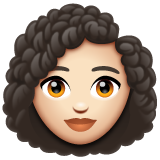 Desenho de Emoji de cabelo encaracolado feminino para colorir