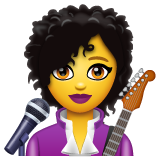 Bagaimana Woman Singer emoji terlihat di Whatsapp.