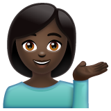 Como o emoji do Mulher com a palma virada para cima: pele escura é exibido no Whatsapp.