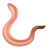 How Worm emoji looks on Whatsapp.