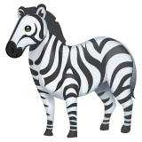 Bagaimana Zebra emoji terlihat di Whatsapp.